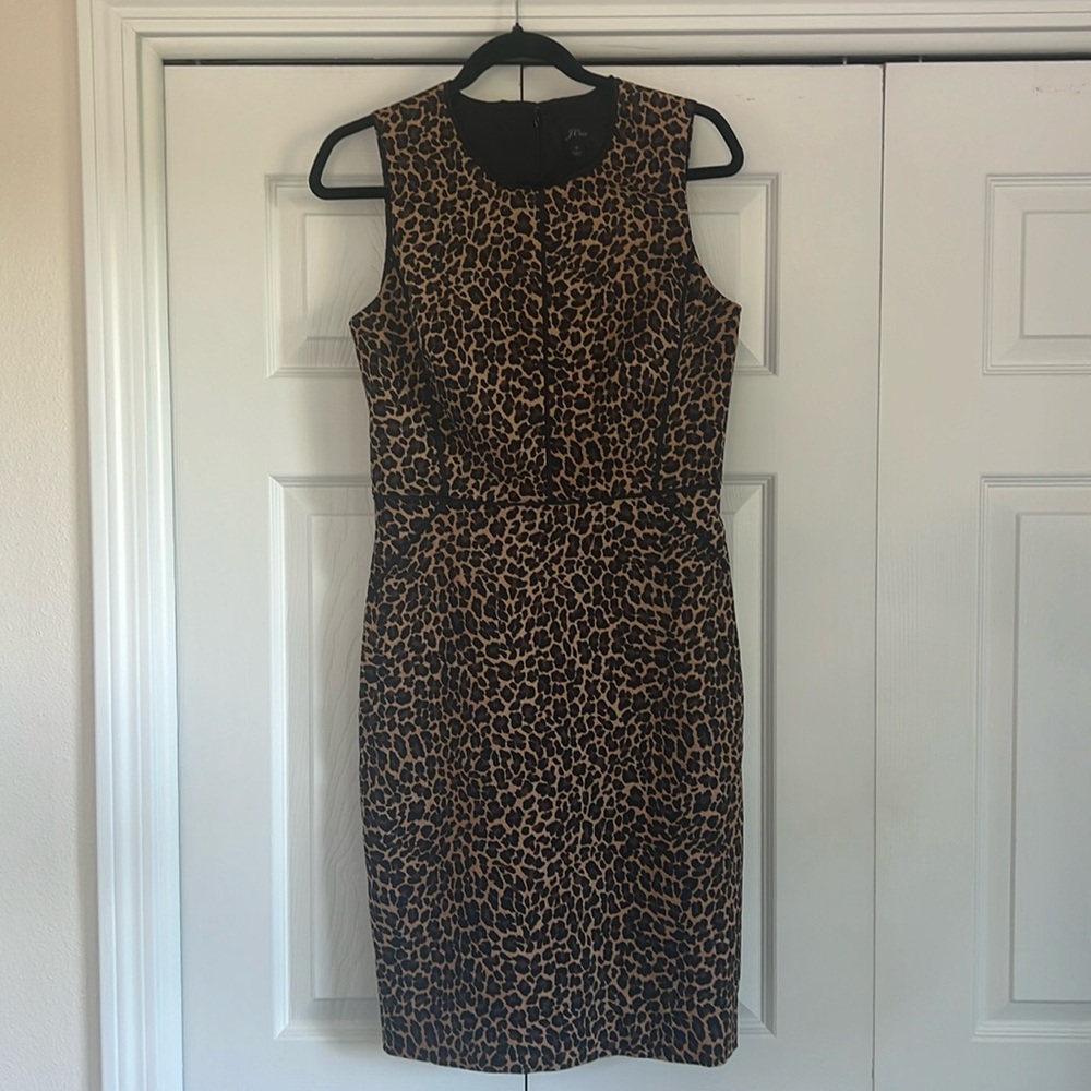 J. Crew Leopard Print Sheath Dress